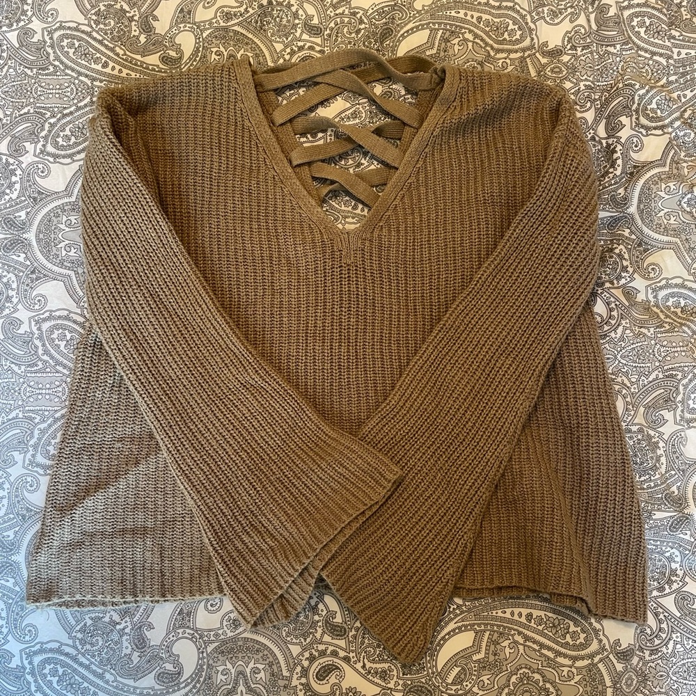 Bell sleeve sweater